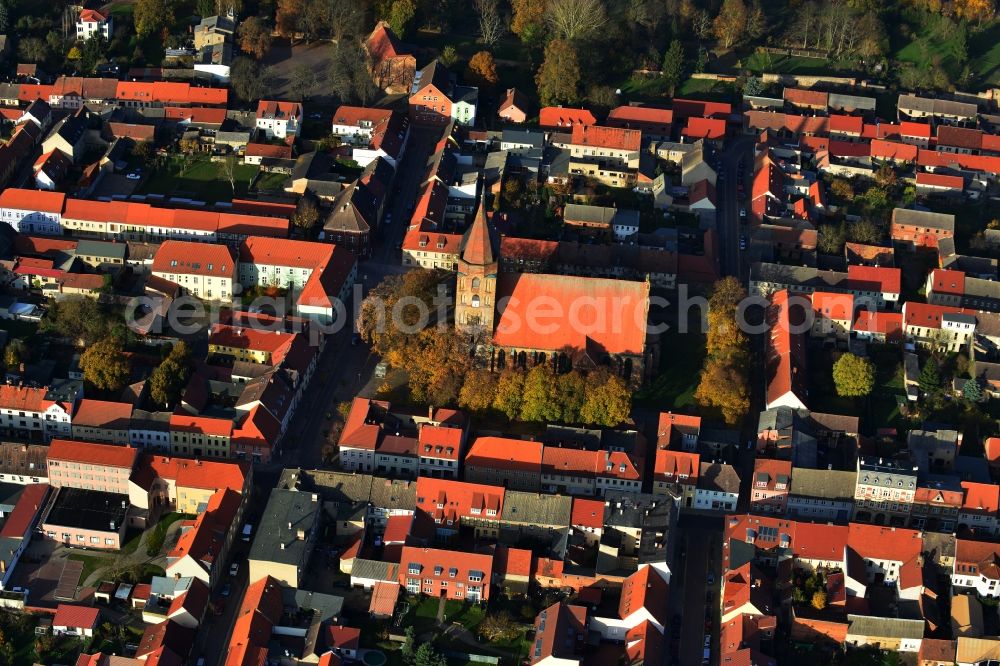 Gransee from the bird's eye view: City center and old town of Gransee in the state of Brandenburg