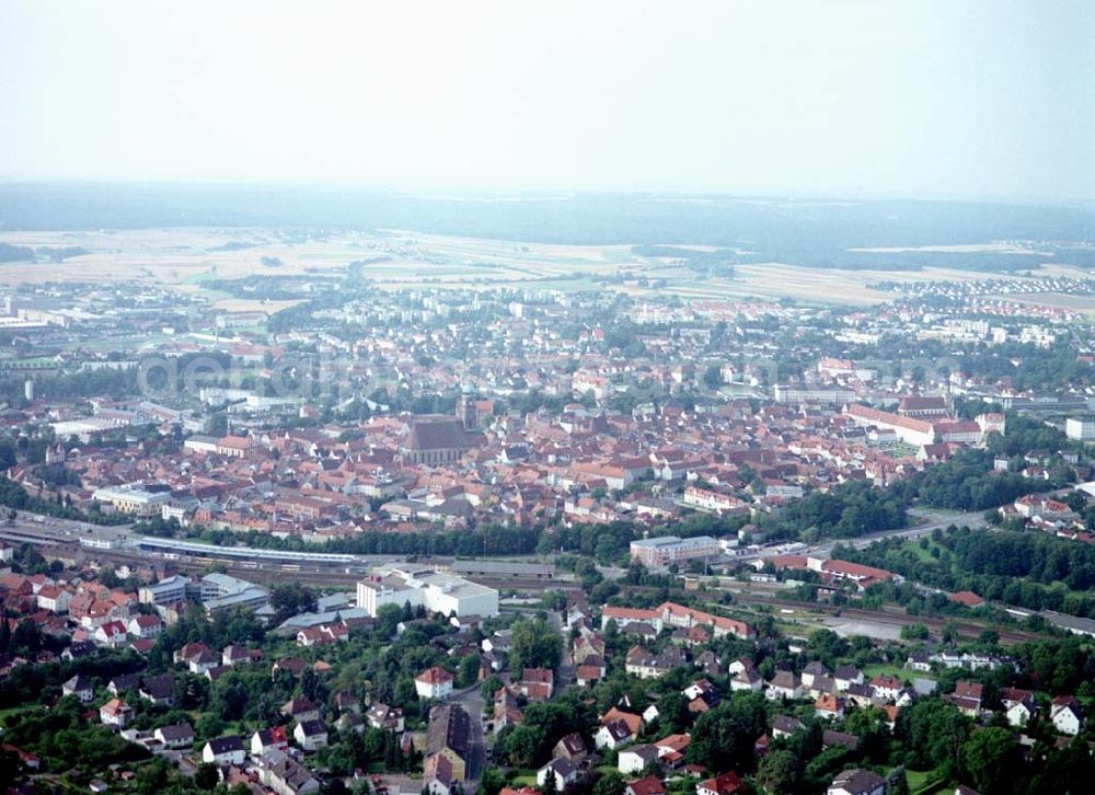 Aerial image Amberg / Bayern - Stadtzentrum von Amberg in Bayern.