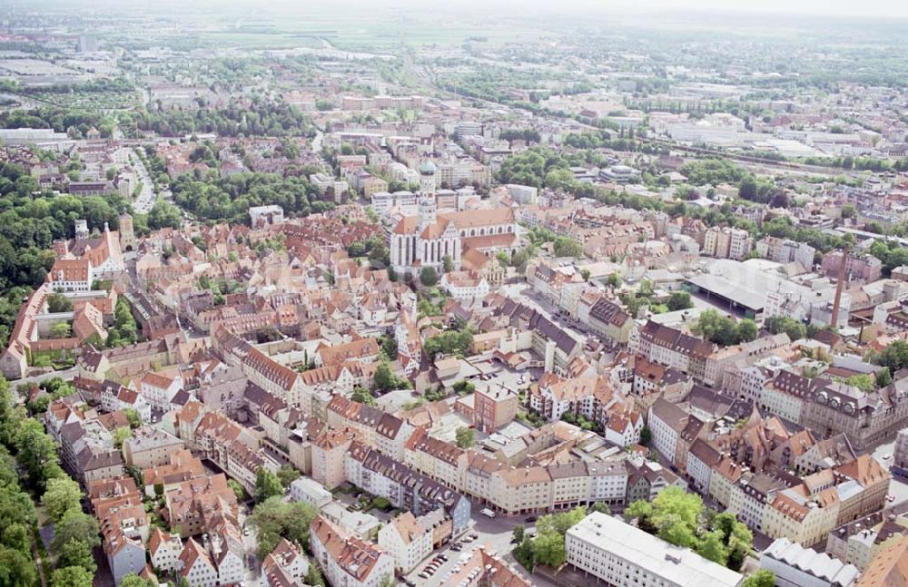 Augsburg / Bayern from the bird's eye view: Stadtzentrum Augsburg in Bayern 24.05.03