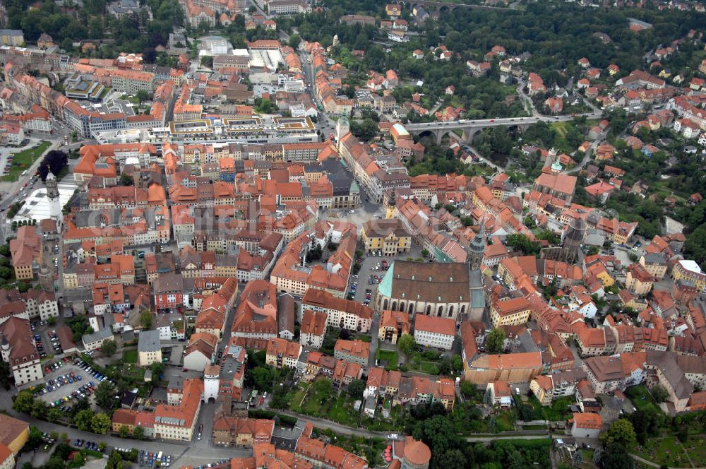 Aerial photograph Bautzen - Stadtzentrum von Bautzen