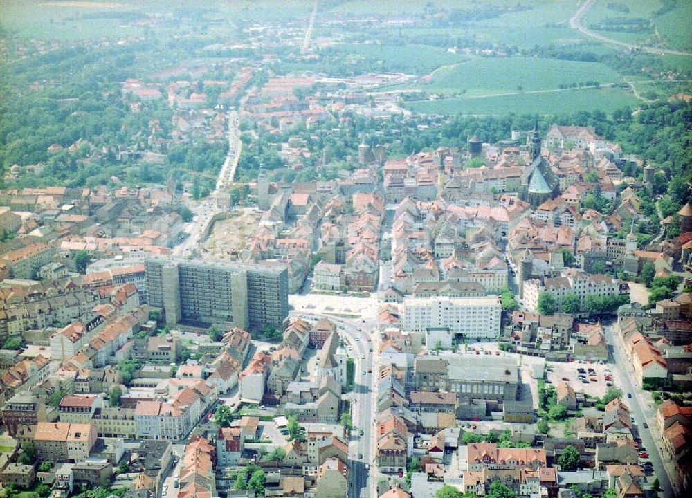 Aerial image Bautzen / Sachsen - Stadtzentrum in Bautzen / Sachs.