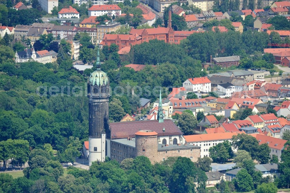 Aerial image Wittenberg - City center in the city of Wittenberg in Saxony-Anhalt