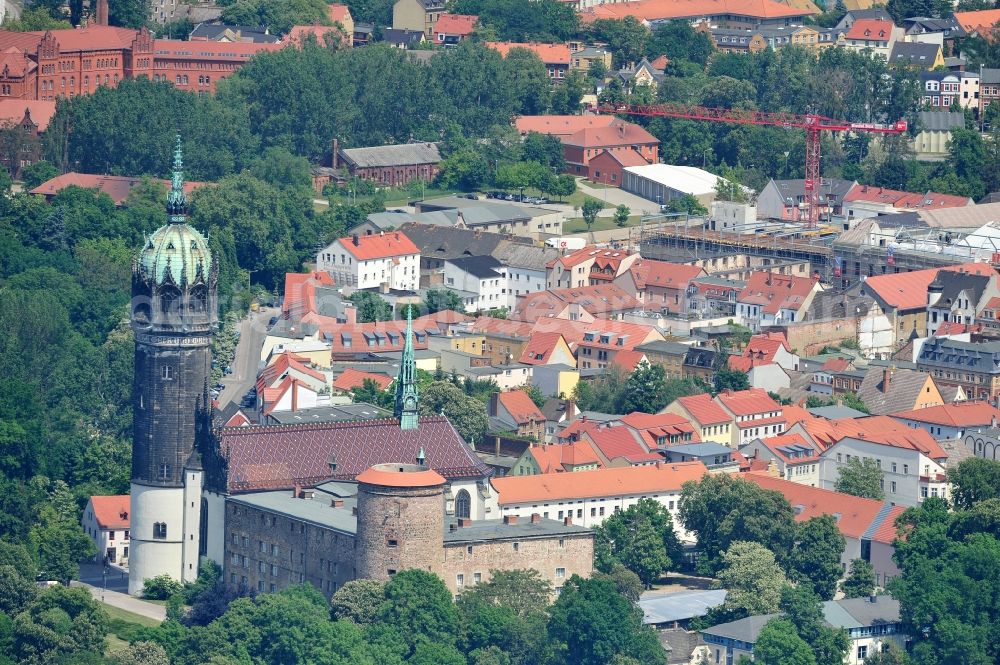 Aerial photograph Wittenberg - City center in the city of Wittenberg in Saxony-Anhalt