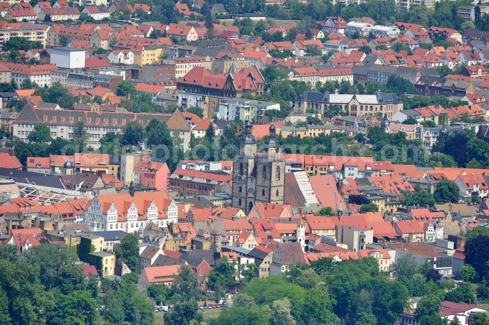 Aerial image Wittenberg - City center in the city of Wittenberg in Saxony-Anhalt