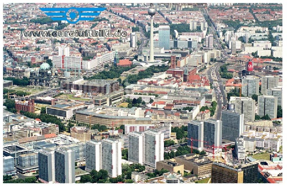 Aerial photograph Berlin - Stadtzentrum von Berlin - Mitte im Bereich der Leipziger Straße.