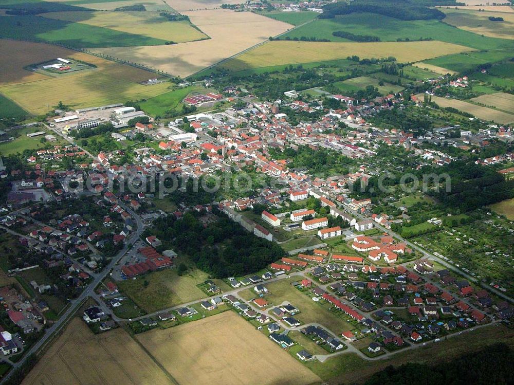 Aerial photograph Bismark / Sachsen-Anhalt - Stadtzentrum von Bismark in Sachsen-Anhalt