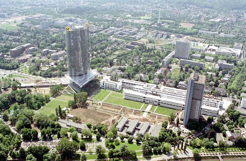 Aerial image Bonn - Stadtzentrum von Bonn mit dem neuerbauten Post-Tower, dem Sitz der Deutschen Post AG. Datum: 26.05.03