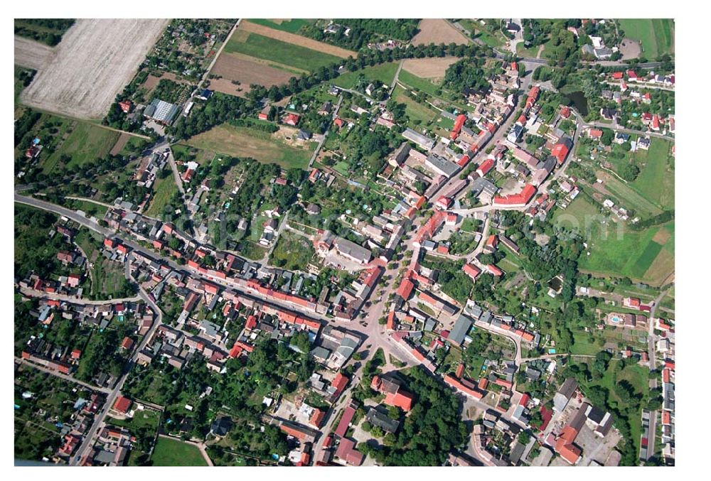 Brehna / Sachsen-Anhalt from the bird's eye view: Stadtzentrum von Brehna