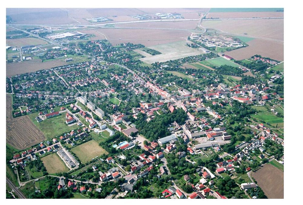 Aerial photograph Brehna / Sachsen-Anhalt - Stadtzentrum von Brehna