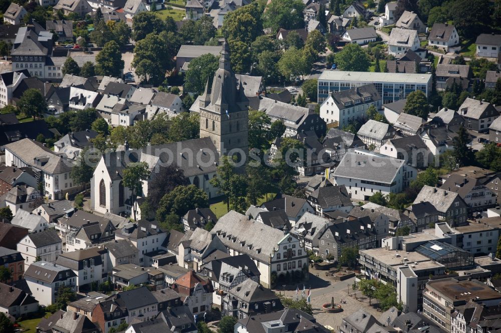 Aerial photograph Brilon - View of the city center of Brilon in the state North Rhine-Westphalia