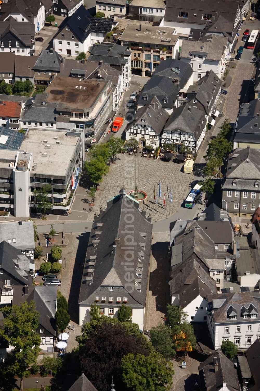 Aerial image Brilon - View of the city center of Brilon in the state North Rhine-Westphalia