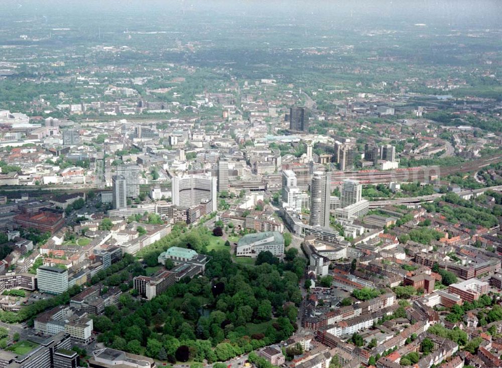 Essen from above - Stadtzentrum Essen.