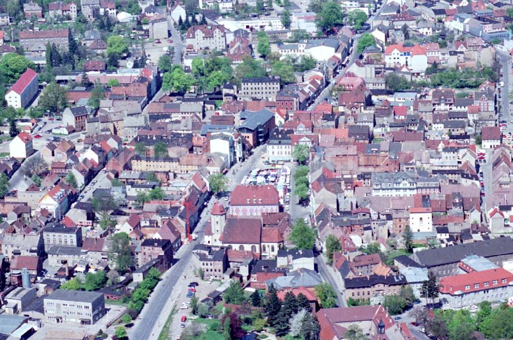 Aerial photograph Finsterwalde - 04.05.1995 Stadtzentrum Finsterwalde Brandenburg