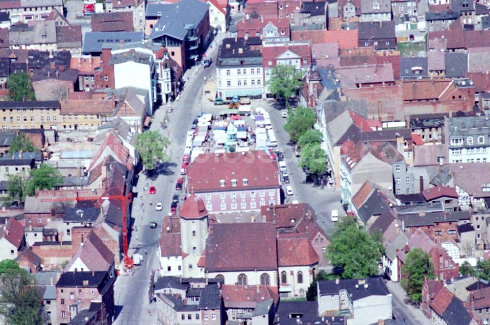 Finsterwalde from above - 04.05.1995 Stadtzentrum Finsterwalde Brandenburg