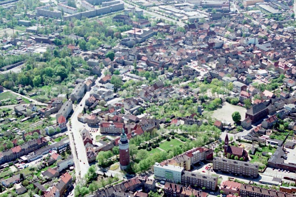 Aerial image Finsterwalde - 04.05.1995 Stadtzentrum Finsterwalde Brandenburg