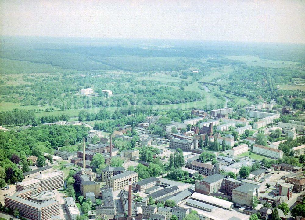 Forst / BRB from the bird's eye view: Stadtzentrum in Forst / Lausitz.