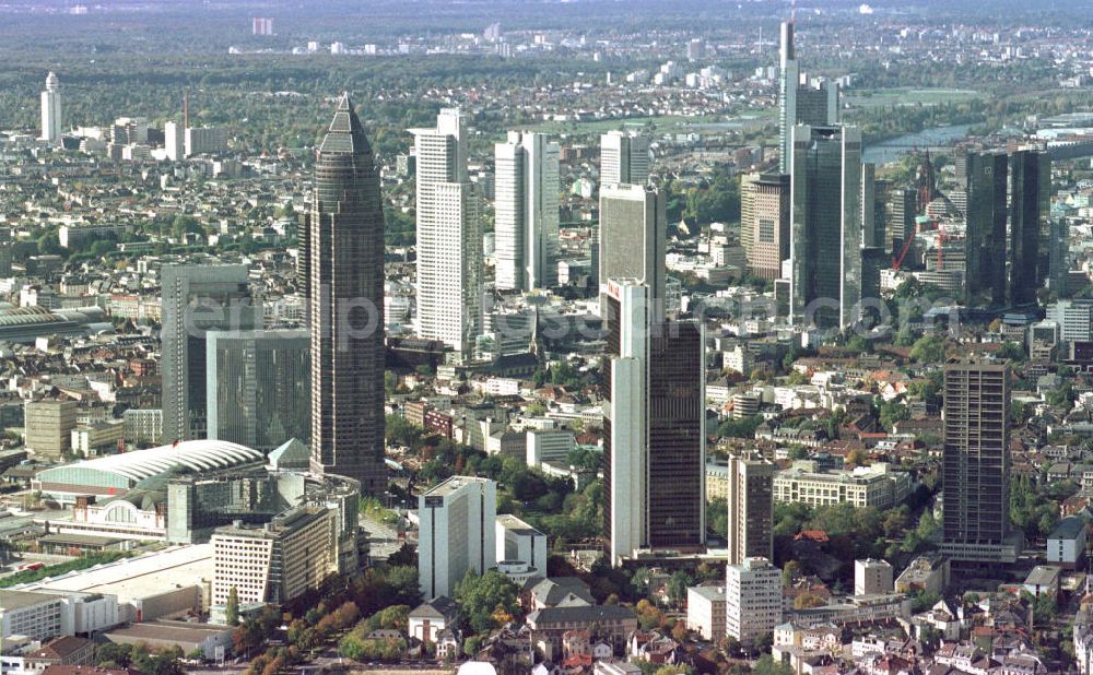 Frankfurt am Main from the bird's eye view: Stadtzentrum Frankfurt / Main