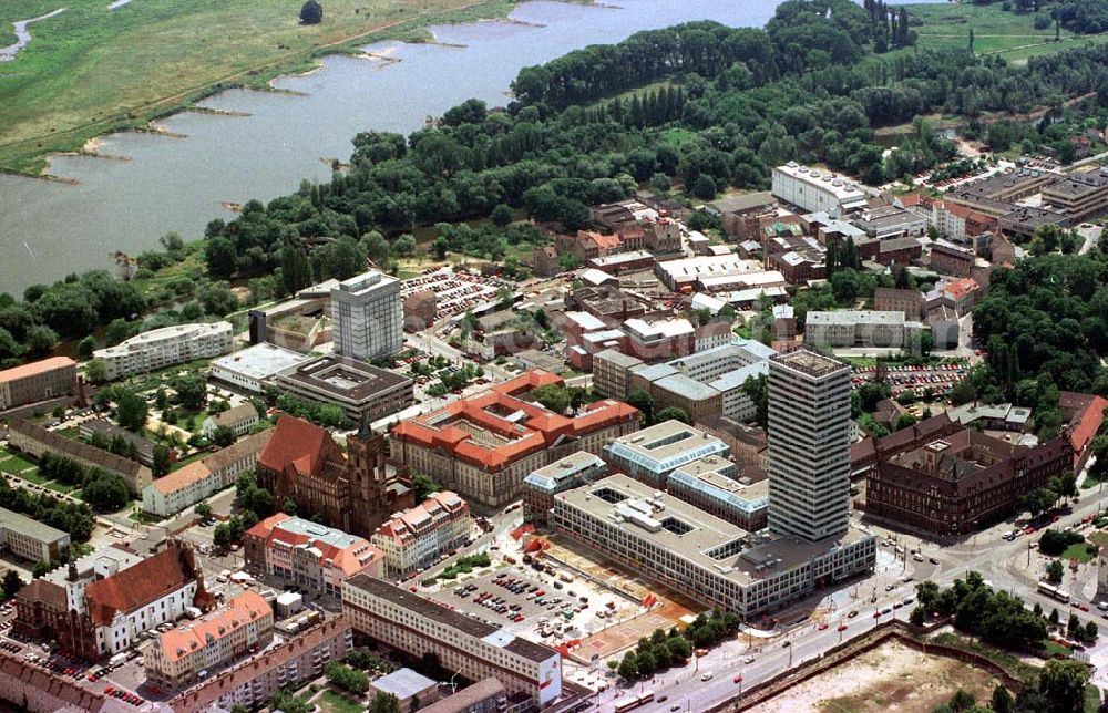 Frankfurt / Oder from the bird's eye view: Stadtzentrum von Frankfurt / Oder.