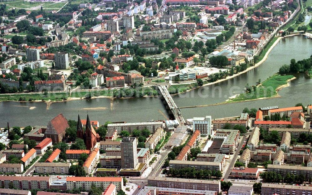 Aerial photograph Frankfurt / Oder - Stadtzentrum von Frankfurt / Oder.