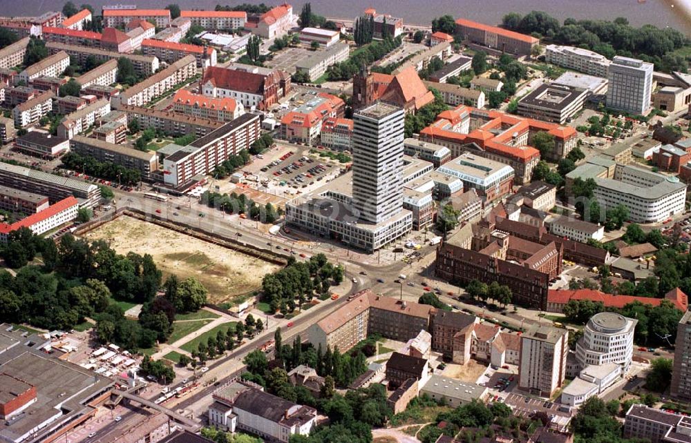 Frankfurt / Oder from the bird's eye view: Stadtzentrum von Frankfurt / Oder.