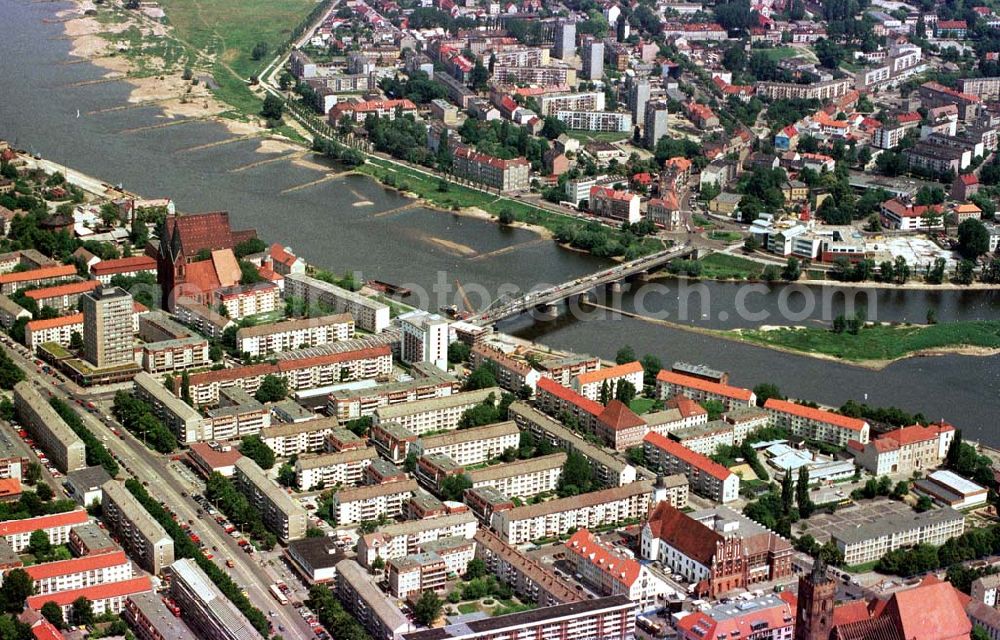 Aerial photograph Frankfurt / Oder - Stadtzentrum von Frankfurt / Oder.