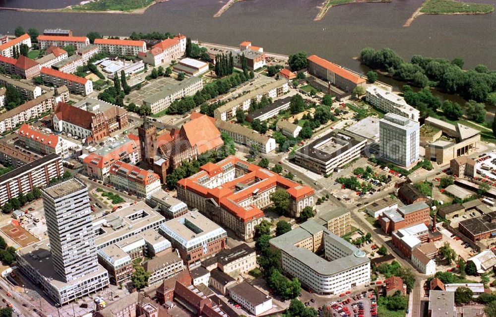 Aerial photograph Frankfurt / Oder - Stadtzentrum von Frankfurt / Oder.