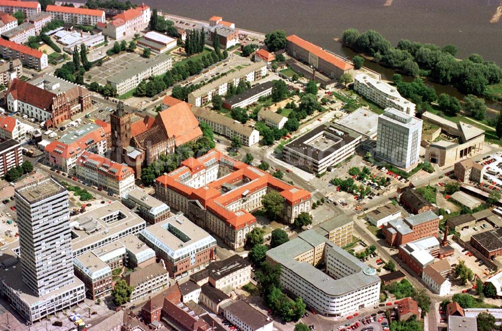 Frankfurt / Oder from above - Stadtzentrum von Frankfurt / Oder.