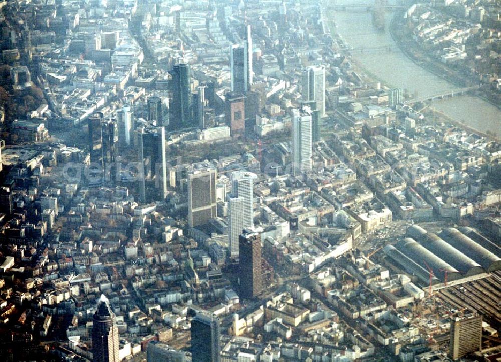 Frankfurt / M. from the bird's eye view: Stadtzentrum von Frankfurt/Main. (Hessen)..10.12.02