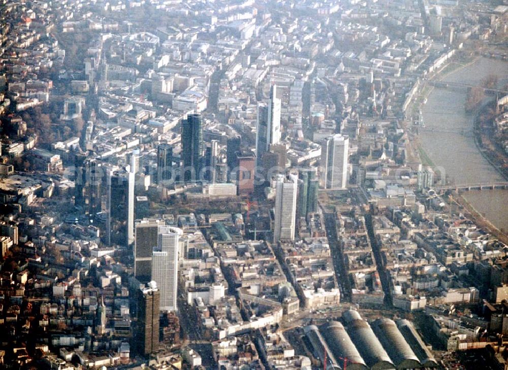 Frankfurt / M. from the bird's eye view: Stadtzentrum von Frankfurt/Main. (Hessen)..10.12.02