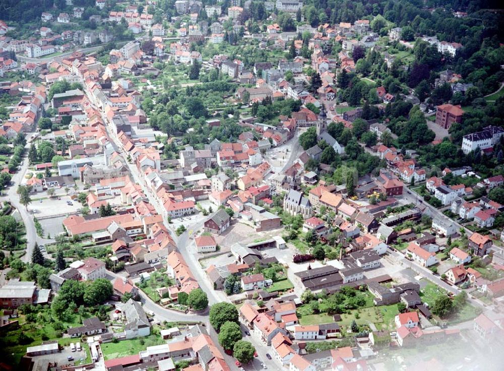 Aerial photograph Friedrichroda - Stadtzentrum von Friedrichroda / Thüringen.