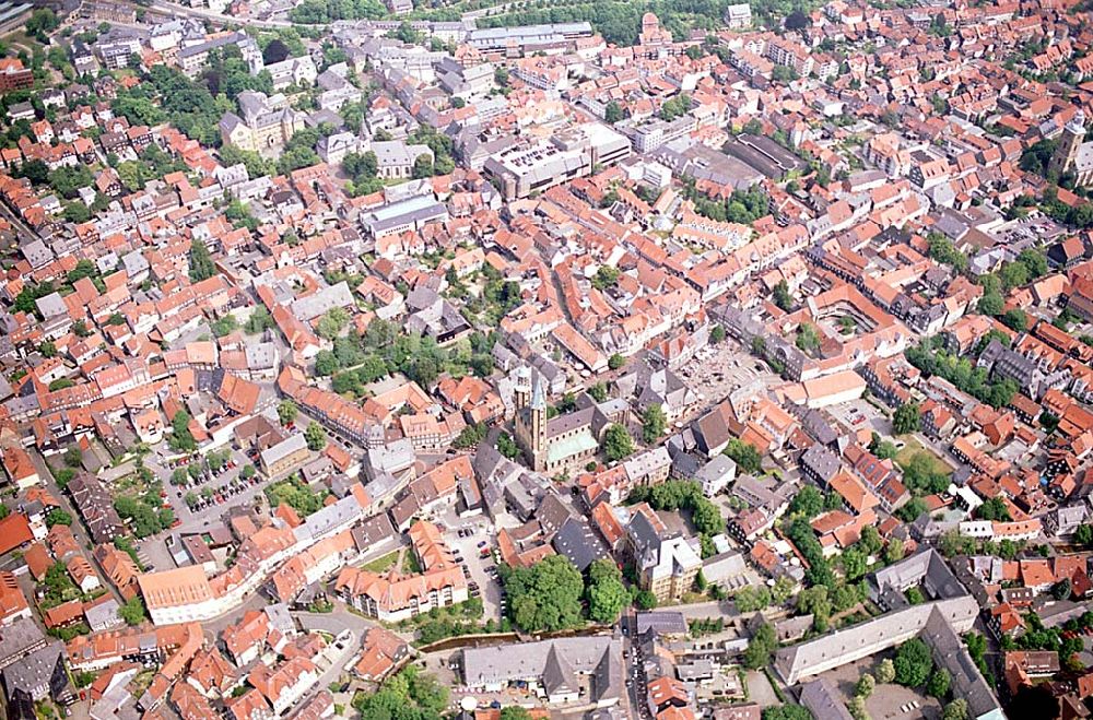 Goslar/ Niedersachsen from the bird's eye view: 