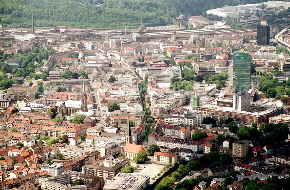 Aerial photograph Hagen / NRW - Stadtzentrum Hagen. Datum: 26.05.03