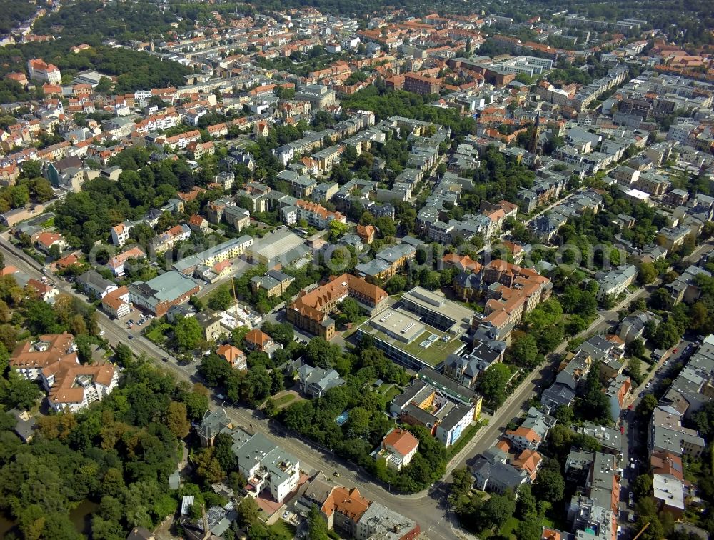 Aerial photograph Halle (Saale) - Downtown at Halle (Saale) in Saxony-Anhalt