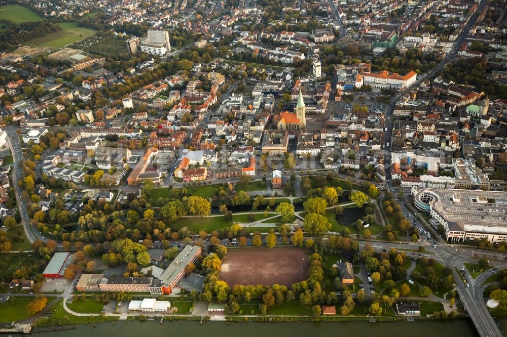 Hamm from the bird's eye view: View of the centre of Hamm in the state North Rhine-Westphalia