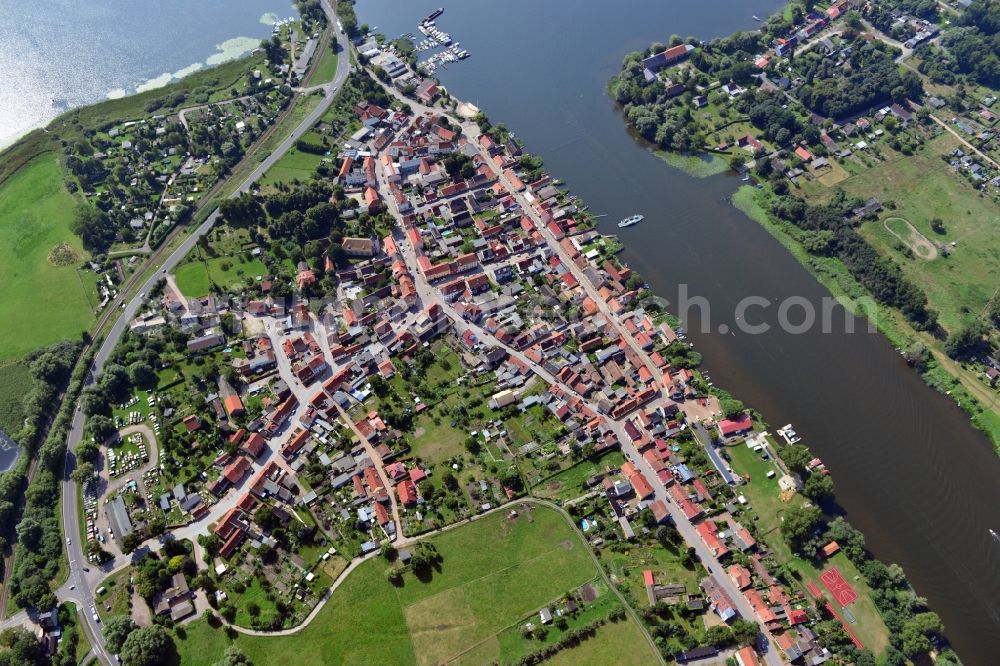 Aerial image Havelsee - Center of Havelsee on the banks of the Havel and the Pritzerber lake in Brandenburg