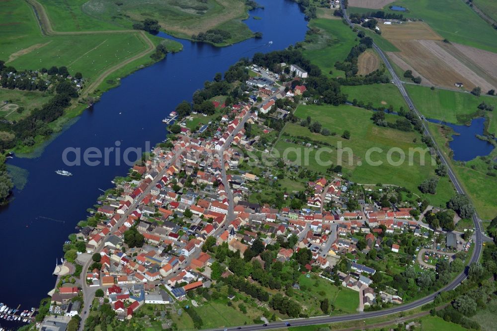 Aerial photograph Havelsee - Center of Havelsee on the banks of the Havel and the Pritzerber lake in Brandenburg