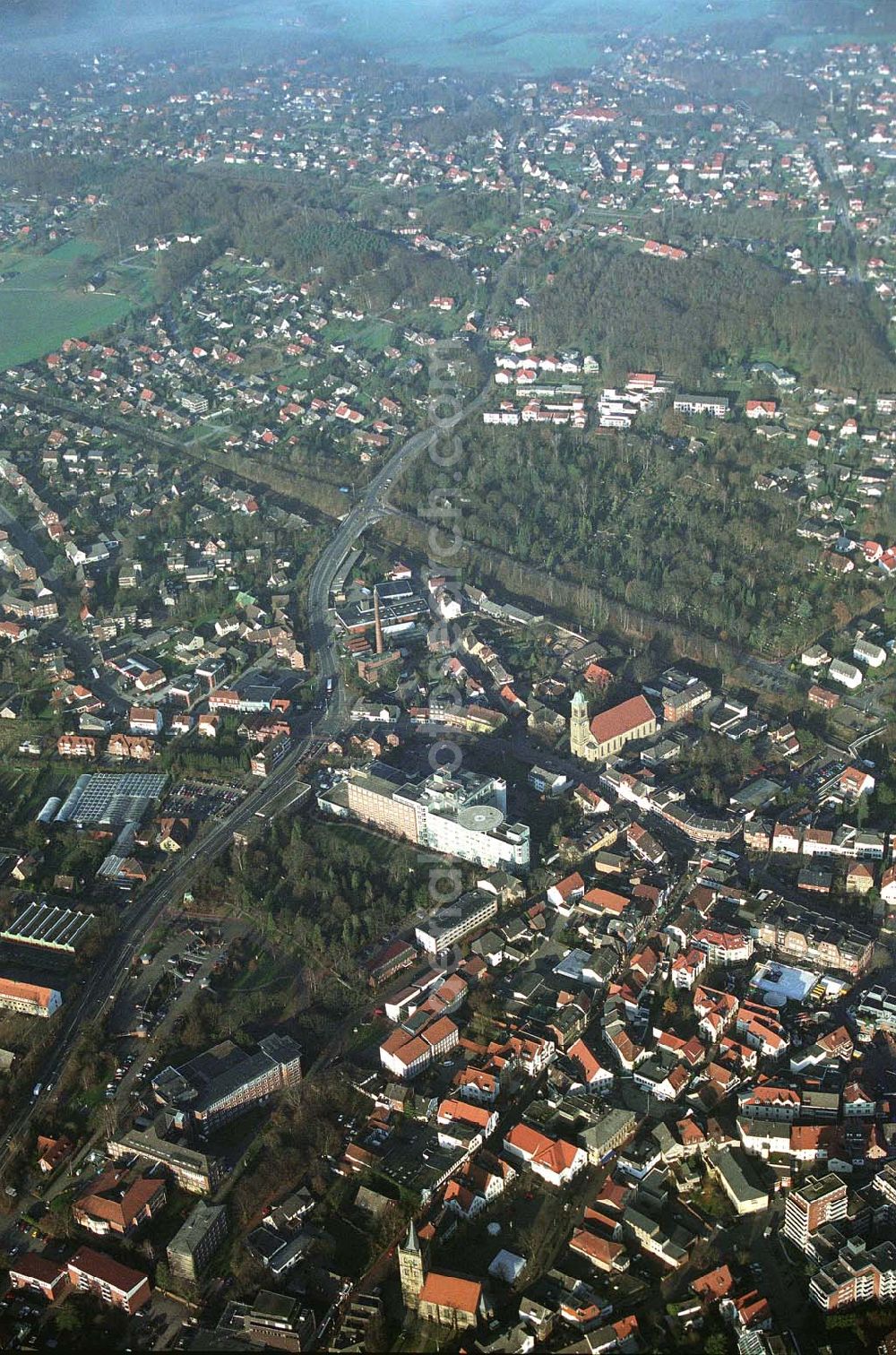 Aerial photograph Ibbenbüren - 09.12.2004 Ibbenbüren, Blick auf das Stadtzentrum Ibbenbüren.