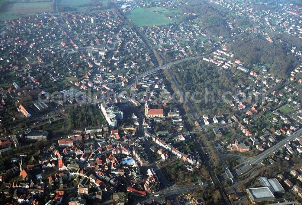 Ibbenbüren from the bird's eye view: 09.12.2004 Ibbenbüren, Blick auf das Stadtzentrum Ibbenbüren.