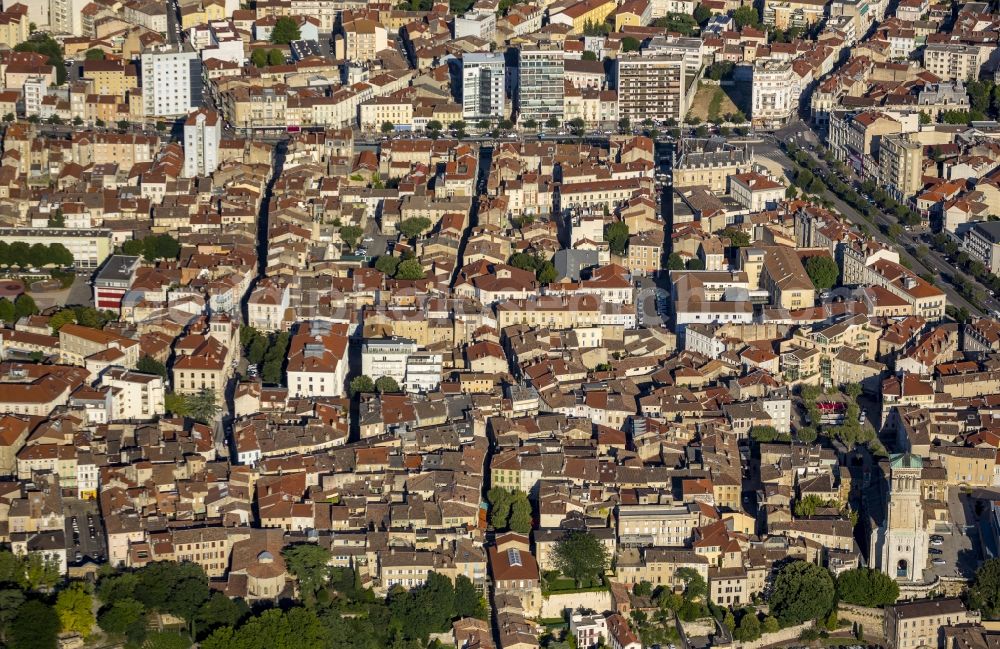 Aerial image Valence - City center and downtown in Valence in France