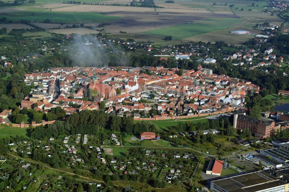 Aerial photograph Wittstock/Dosse - City center downtown in Wittstock / Dosse in Brandenburg