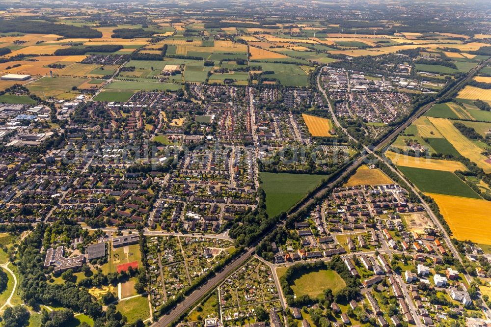 Ahlen from above - The city center in the downtown area in Ahlen in the state North Rhine-Westphalia, Germany