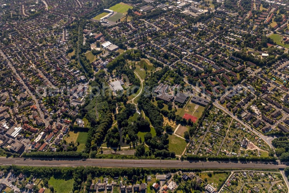 Aerial image Ahlen - The city center in the downtown area in Ahlen in the state North Rhine-Westphalia, Germany