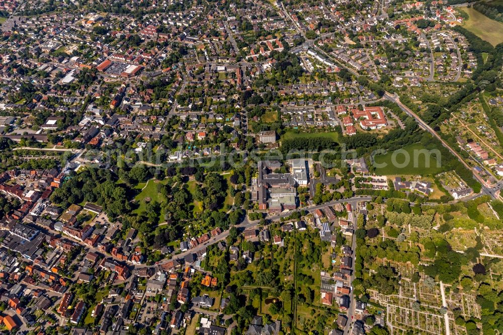 Aerial image Ahlen - The city center in the downtown area in Ahlen in the state North Rhine-Westphalia, Germany