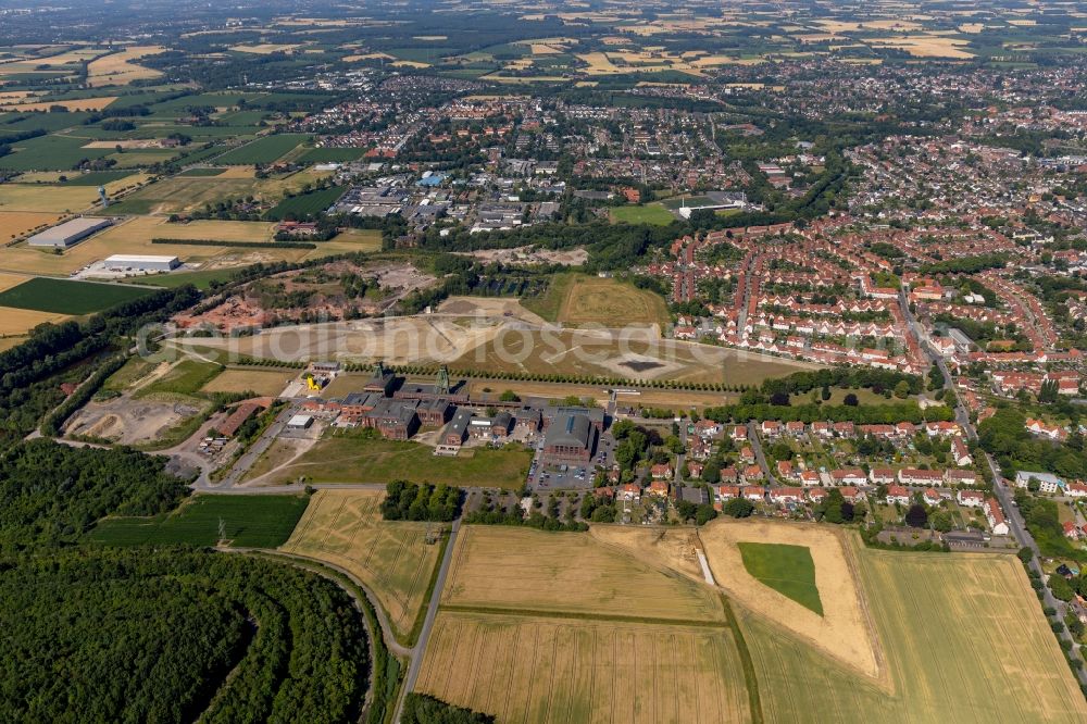 Ahlen from above - The city center in the downtown area in Ahlen in the state North Rhine-Westphalia, Germany