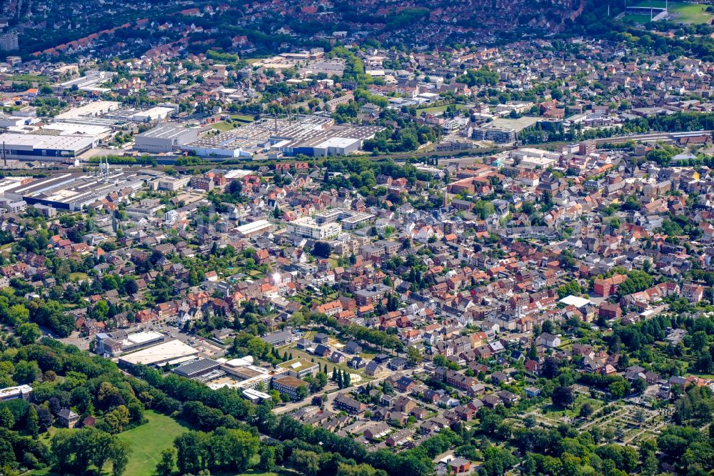 Aerial image Ahlen - The city center in the downtown area in Ahlen in the state North Rhine-Westphalia, Germany