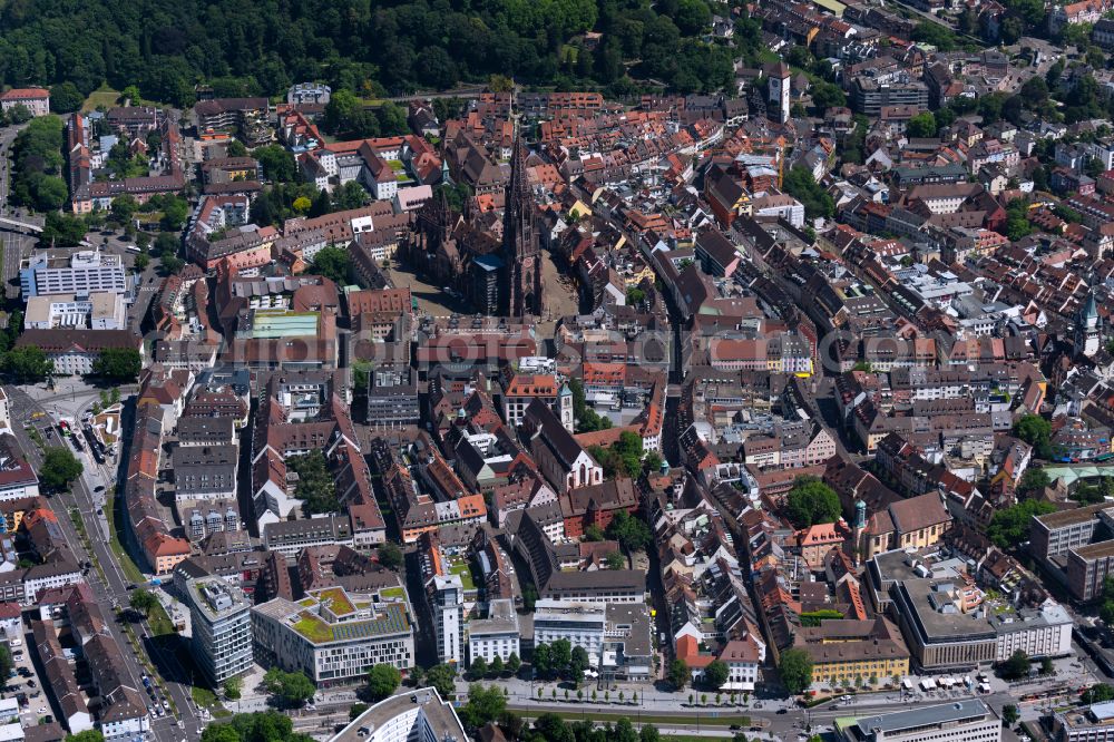 Altstadt from the bird's eye view: The city center in the downtown area in Altstadt in the state Baden-Wuerttemberg, Germany