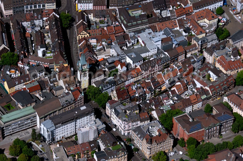 Altstadt from the bird's eye view: The city center in the downtown area in Altstadt in the state Baden-Wuerttemberg, Germany