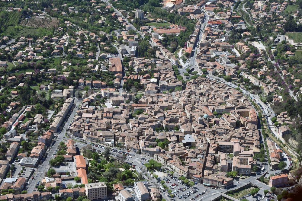 Apt from above - The city center in the downtown are in Apt in Provence-Alpes-Cote d'Azur, France