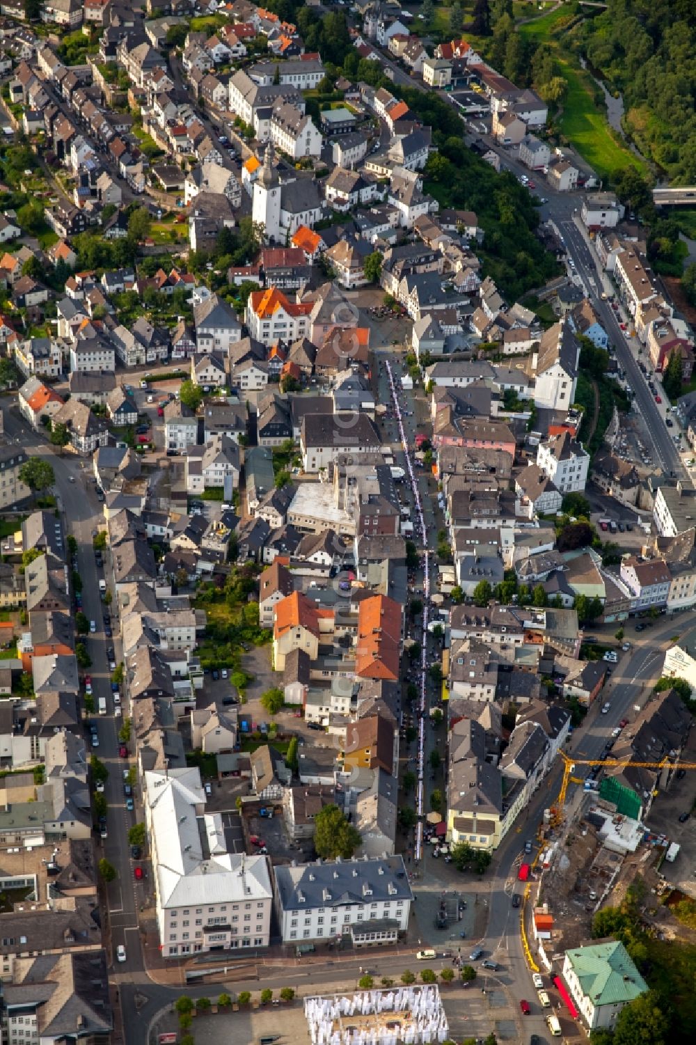 Arnsberg from above - The city center in the downtown are in Arnsberg in the state North Rhine-Westphalia