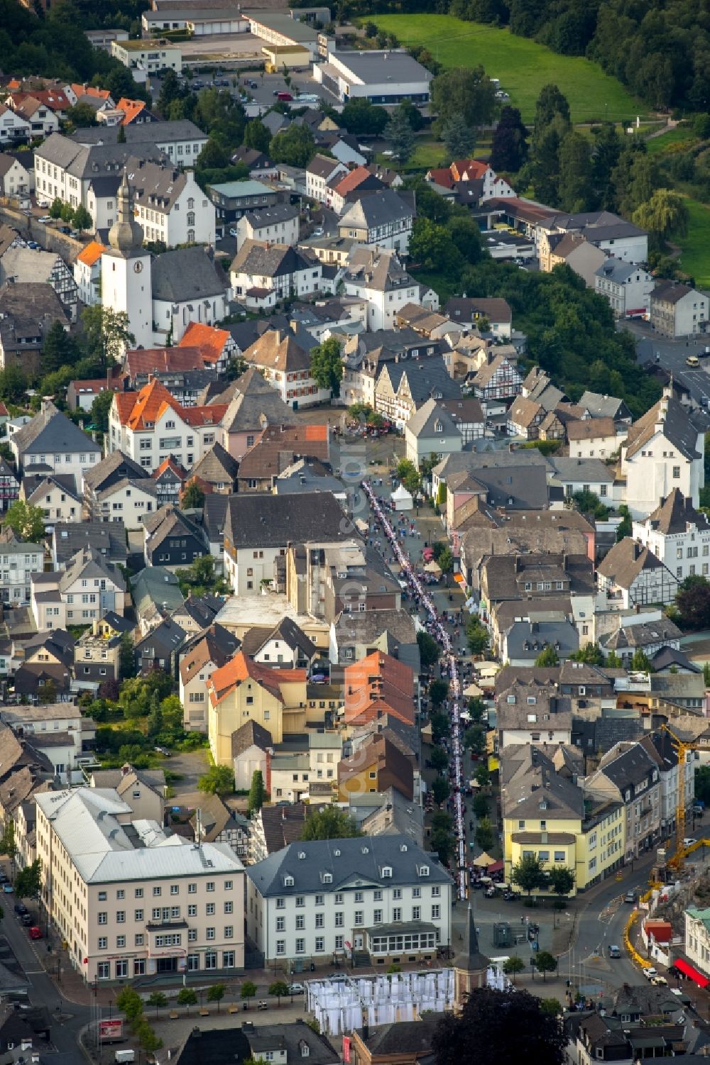 Arnsberg from the bird's eye view: The city center in the downtown are in Arnsberg in the state North Rhine-Westphalia